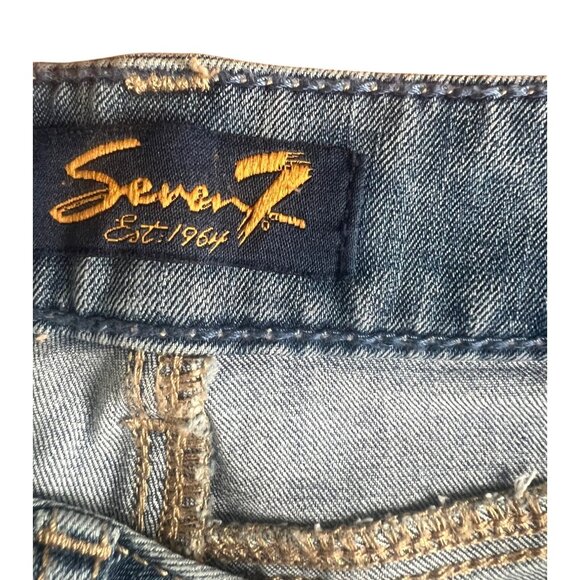 Seven7 Womens Mid-Rise Skinny Fit Denim Capri Jeans Medium Wash Size 4 - Picture 4 of 16